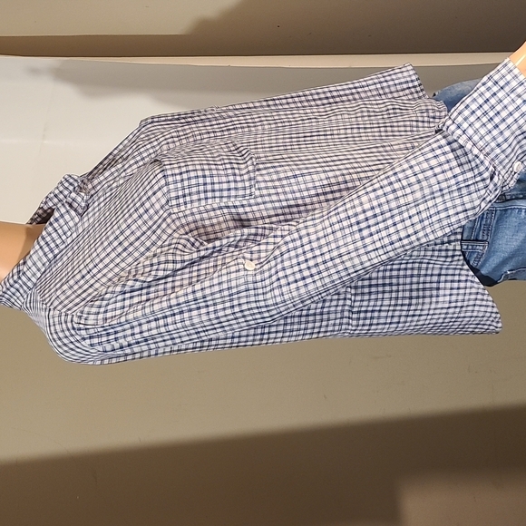 Cloth & Stone Blue & White Plaid Button up - Picture 6 of 8